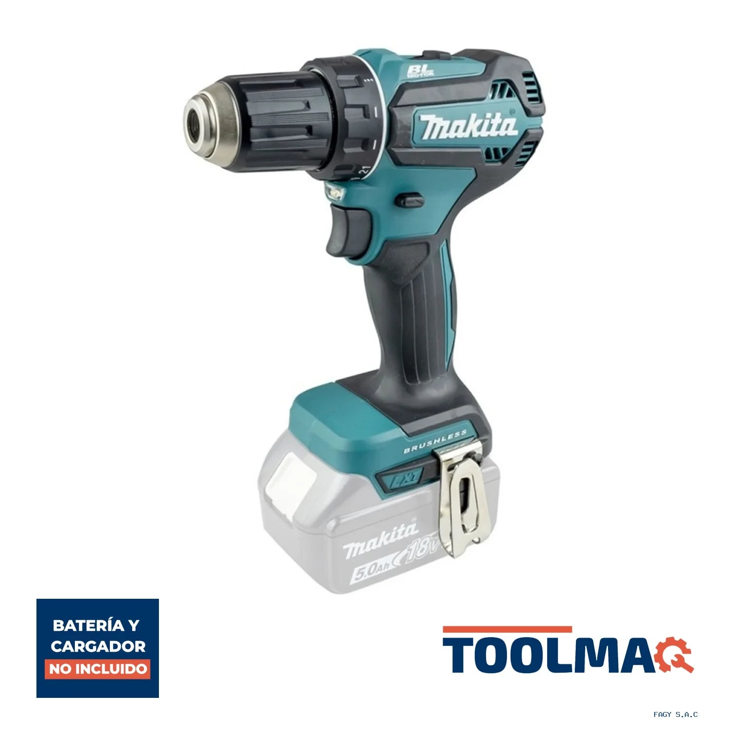 Taladro Atornillador 1/2'' 18V LXT BL 50Nm Baretool Makita DDF485Z