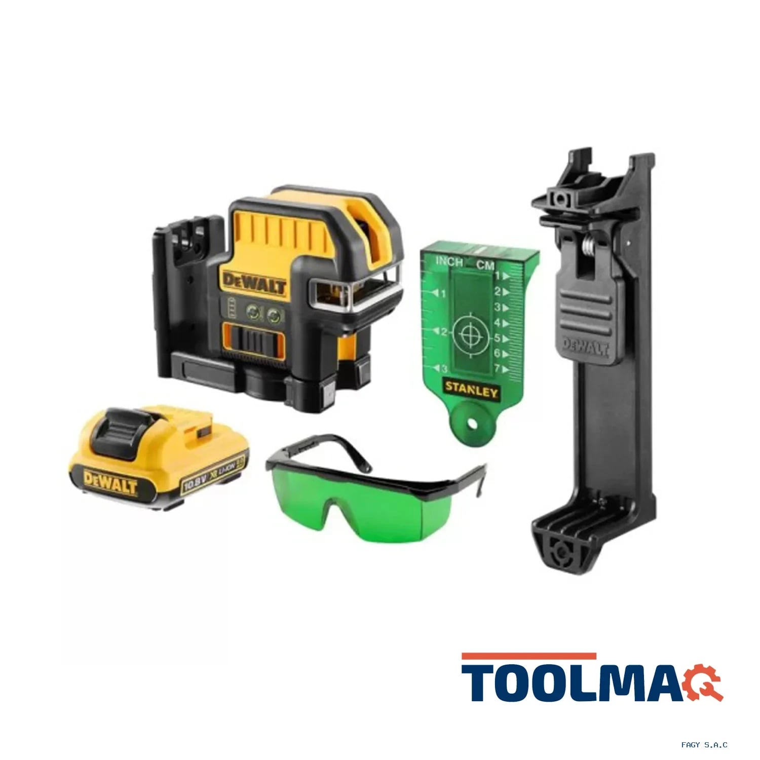 Nivel Láser de Líneas y Puntos Luz Verde 12 V 20 Mts Dewalt DCE0822D1G-QW