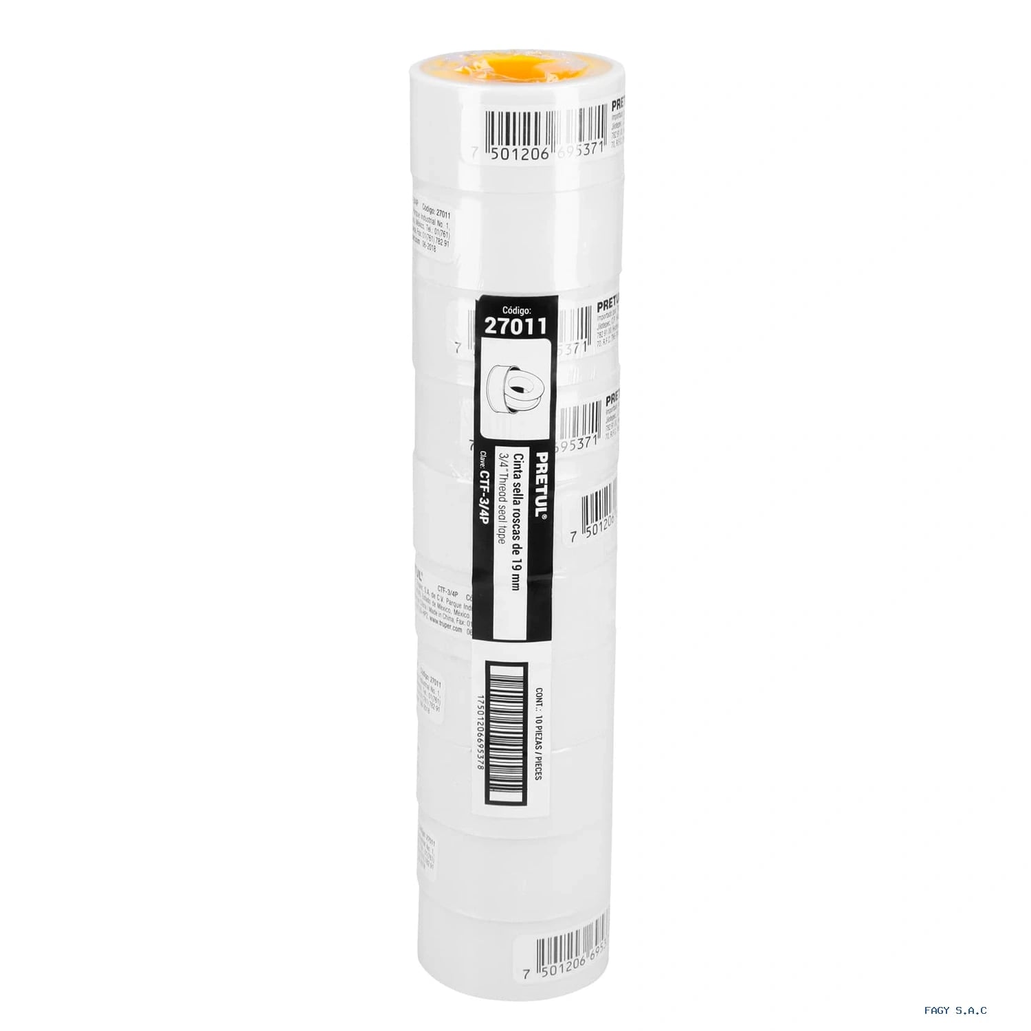 Cinta sella roscas 3/4″ x 7m Pretul 27011