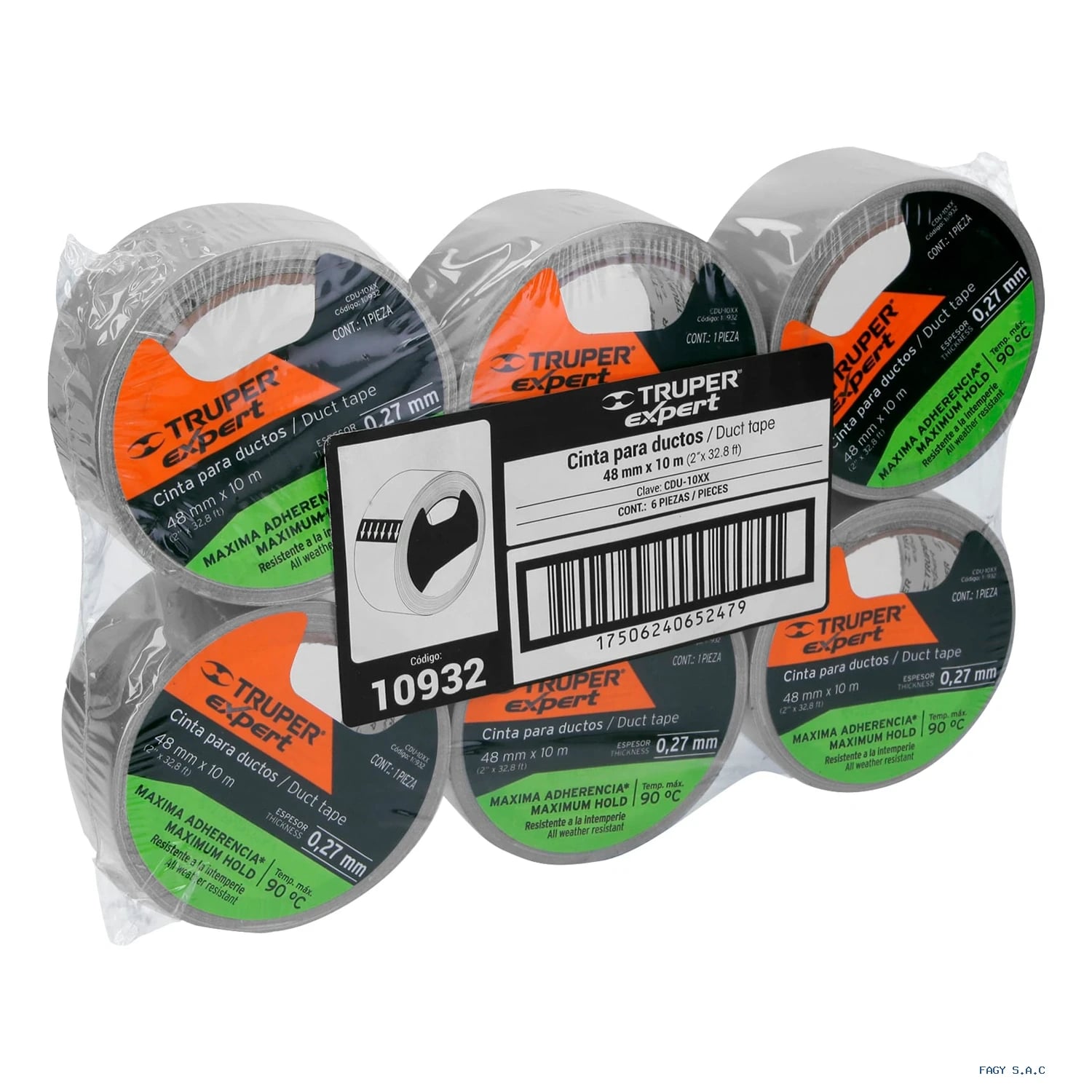 Cinta 10 m p/ducto espesor 0.27 mm Expert 10932