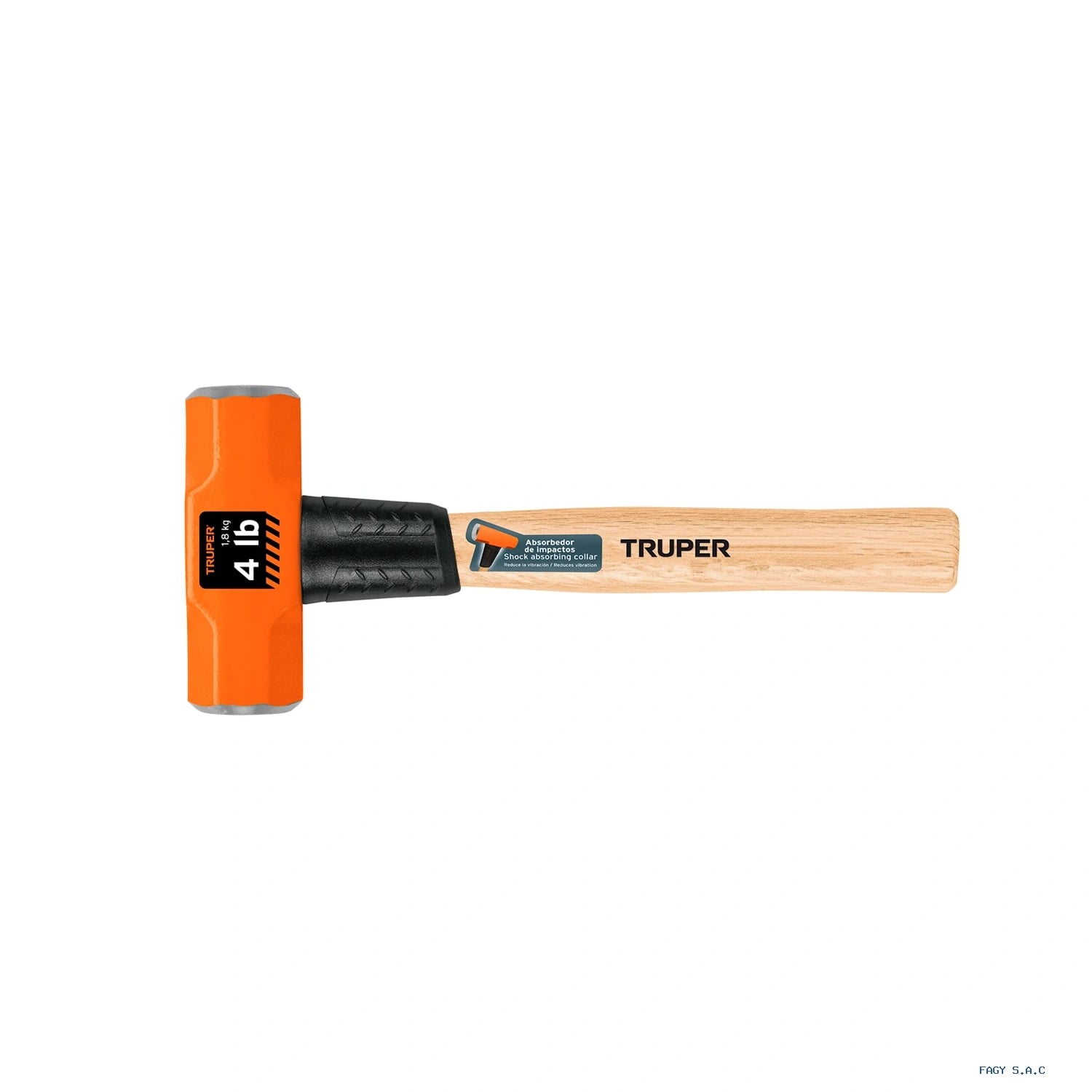 Marro octagonal 4 lb, mango de madera 12", Truper 16508