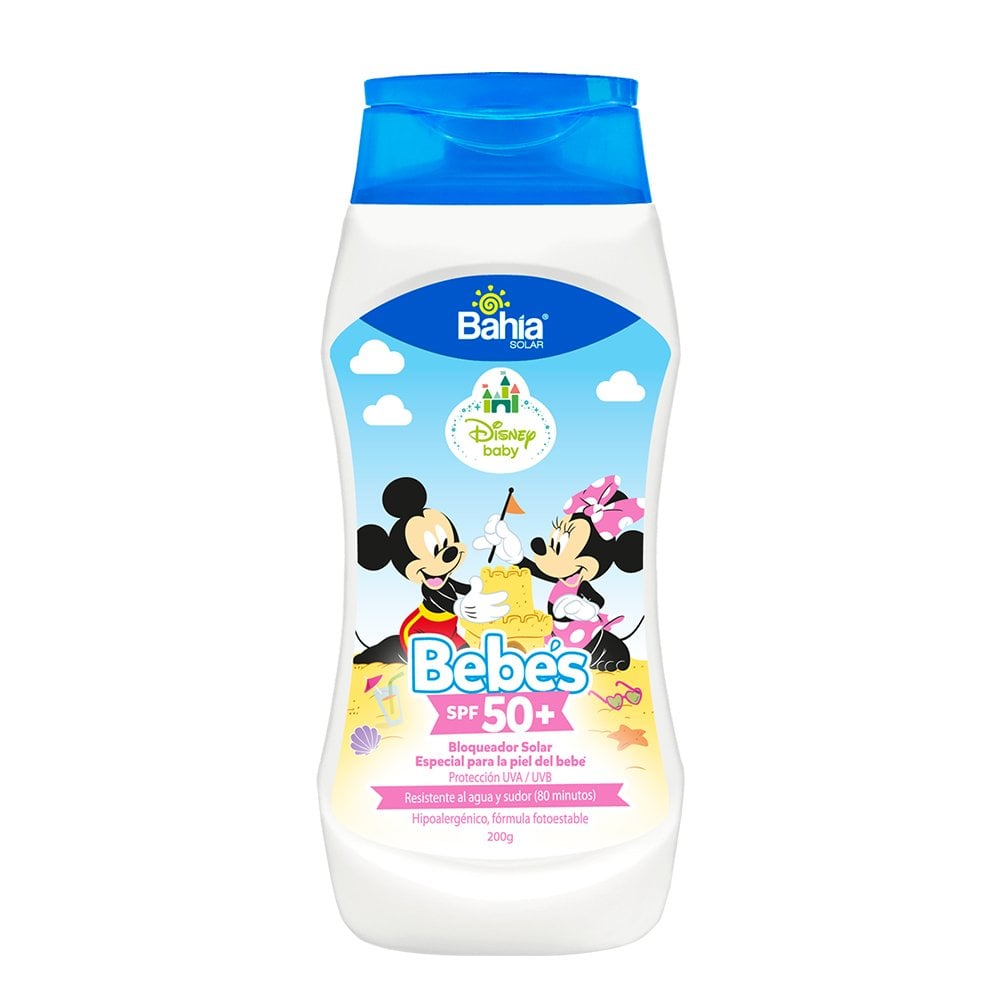 Bloqueador Bahía Bebés Spf 50 + Mickey Y Minnie X 200g