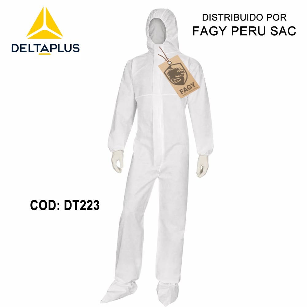 Buzo blanco desechable con capucha DT223