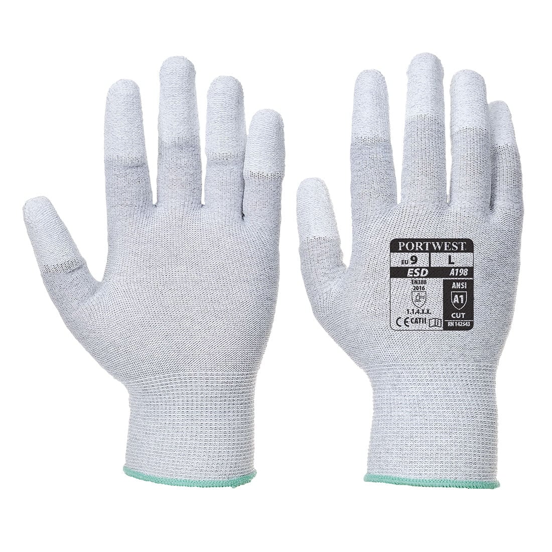 Guante antiestático con las puntas cubiertas con PU A198 - PORTWEST