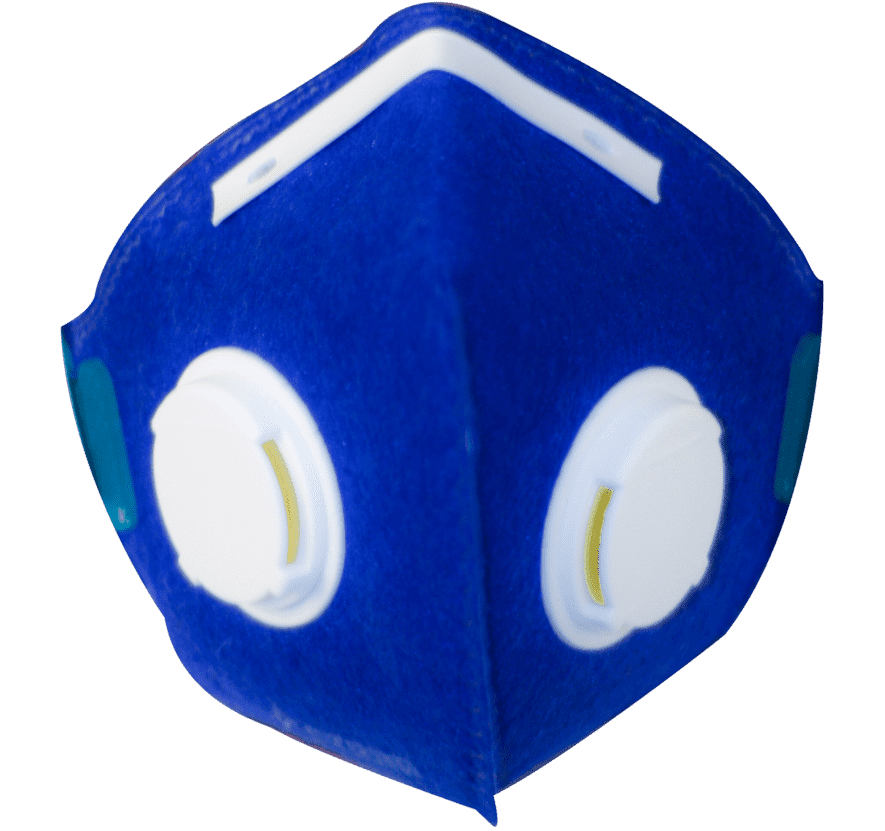 Mascarilla Contra Particulas Azul FFP-2 Con 2 Filtros Desechable