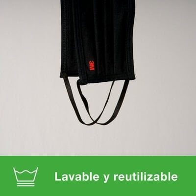 Mascarilla 3M Reutilizable Negro 36 Paquetes/Caja
