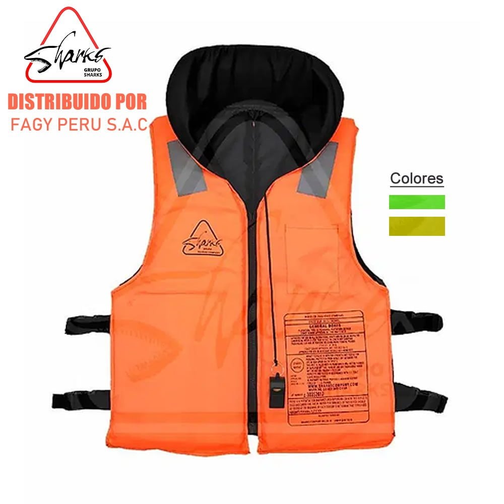 Chaleco Salvavidas General Boats con Cuello Sharks - Sharks