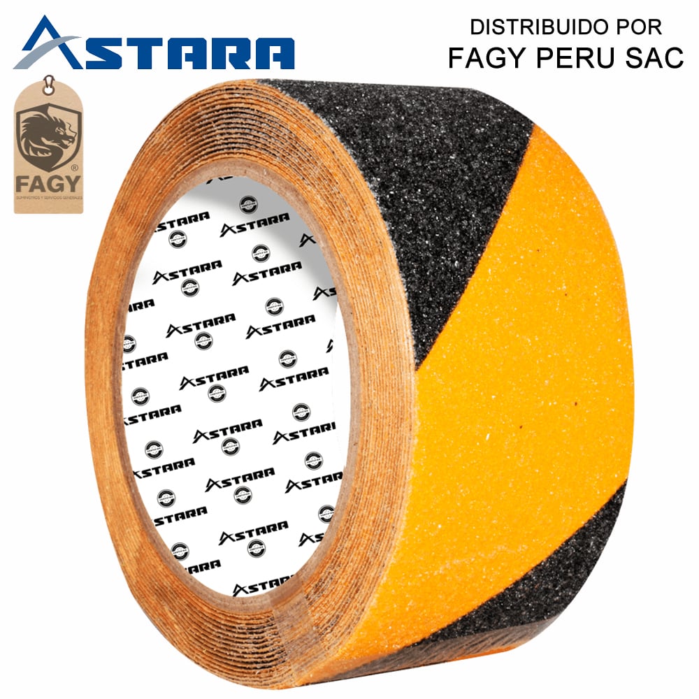 Cinta antideslizante amarillo/negro 5cm x 5m Astara - Astara