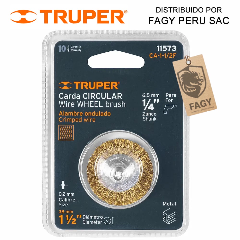 Escobilla circular 1-1/2″ Truper 11573 - Truper