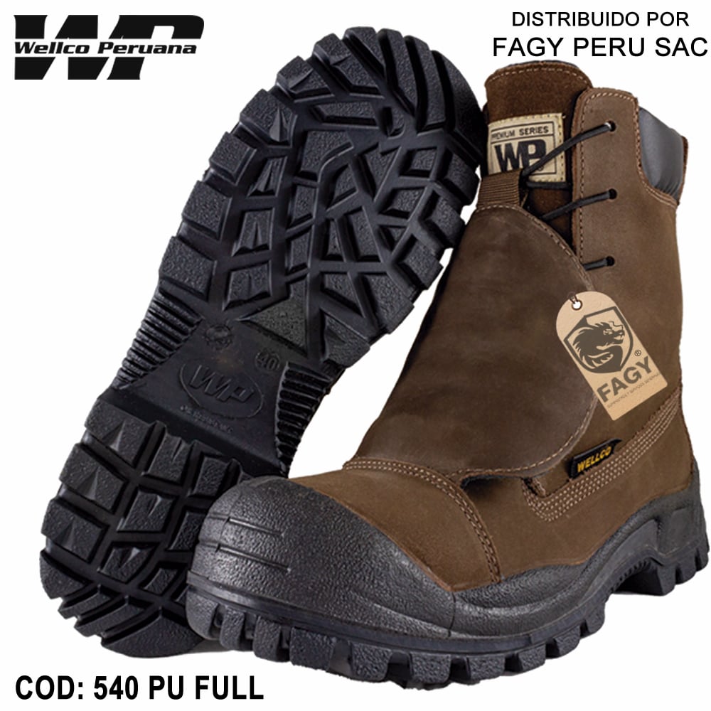 Calzado dielectrico 540 Pu Full con metatarsal Wellco - WELLCO