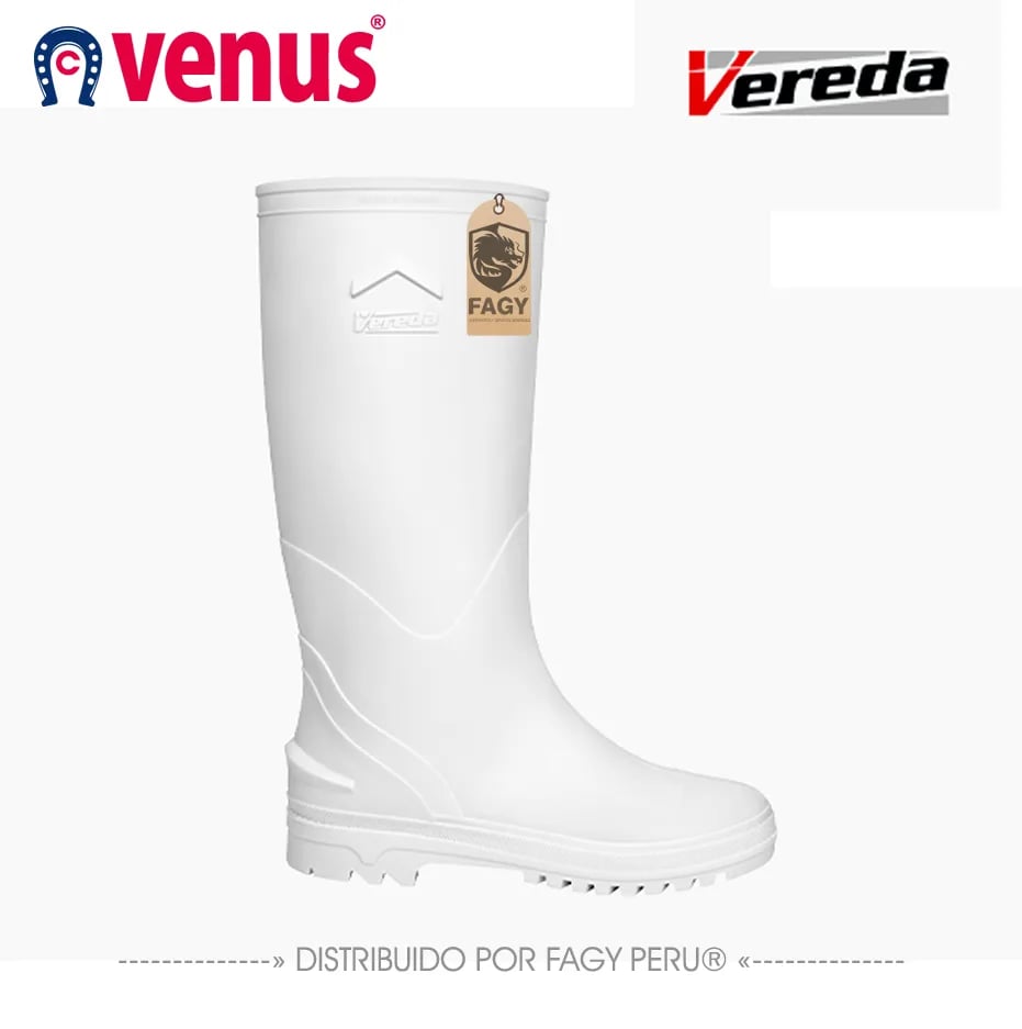 Bota impermeable granjera blanco blanco