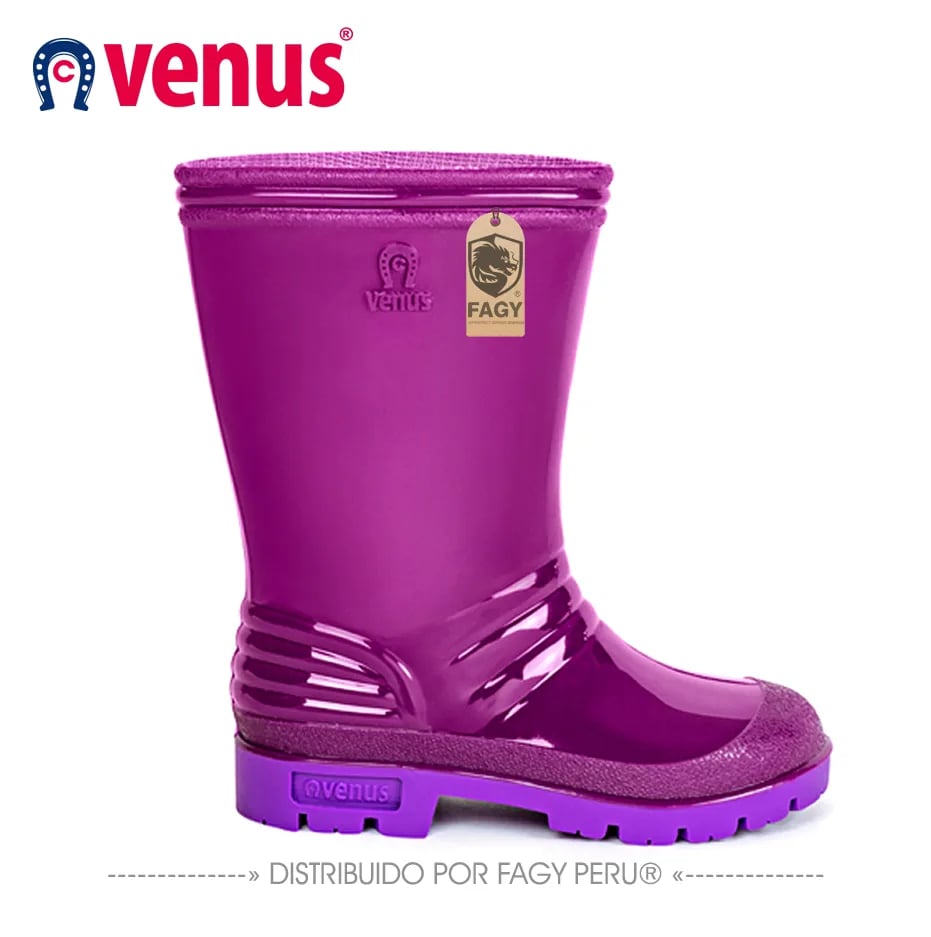 Bota impermeable venus sin sticker infantil violeta - VENUS