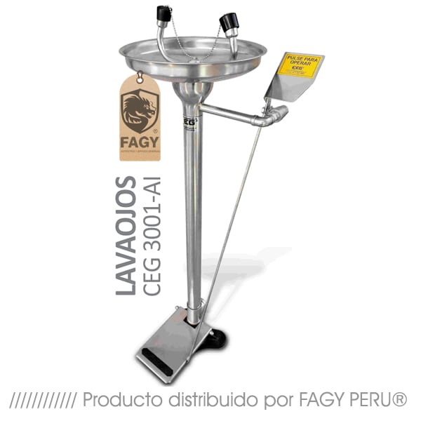 Lavaojos de acero inoxidable con pedal CEG 3001-AI - CEG