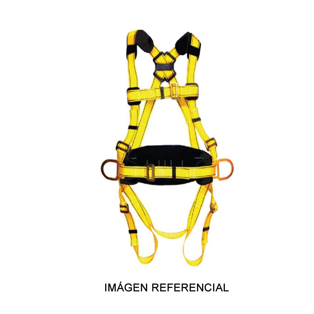 Arnes en H de 3 aros y 6 hebillas con faja lumbar - MAICOL