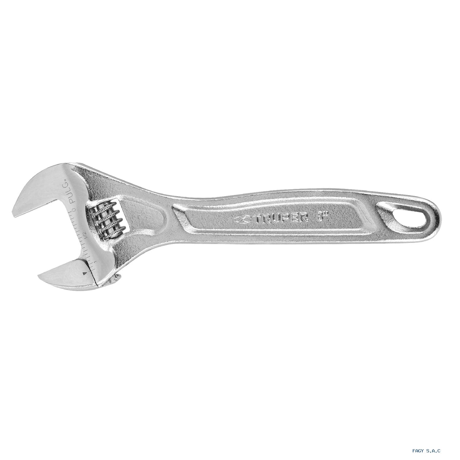 Llave ajustable (perico) 8" profesional cromada, Expert PET-8C 15506