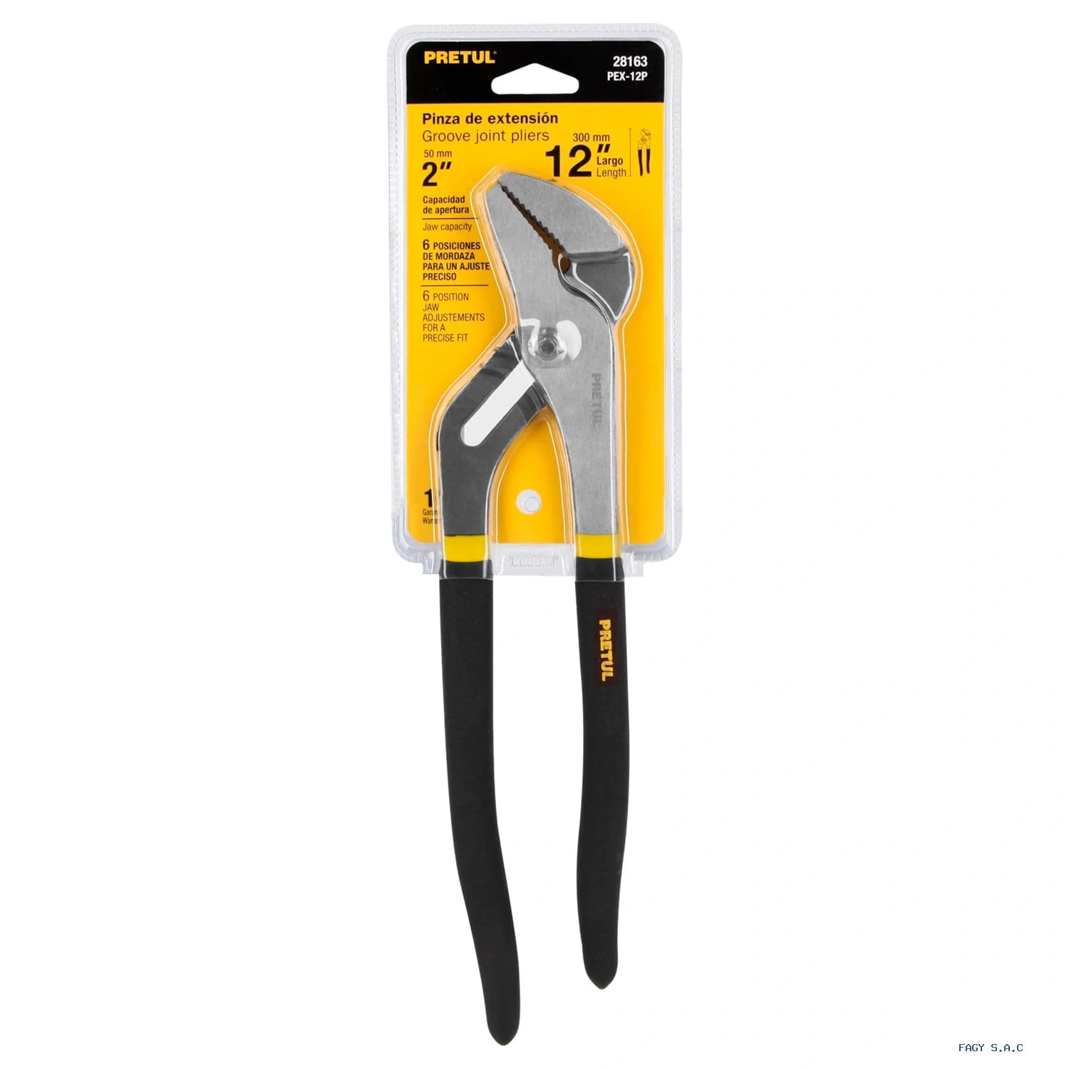 Alicate pinza de extensión 12" mango de PVC, Pretul 28163