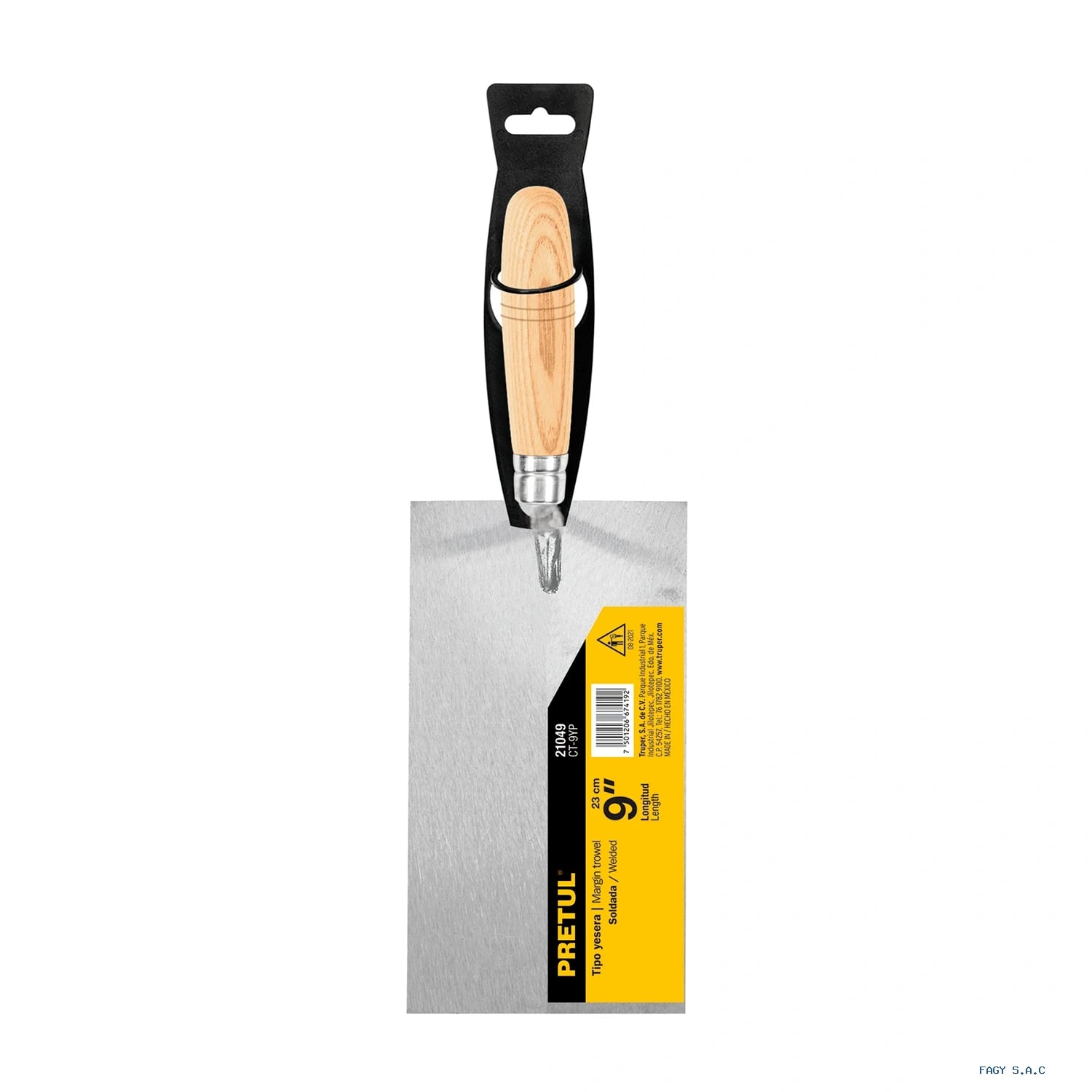 Cuchara para albañil 9" yesera, Pretul 21049
