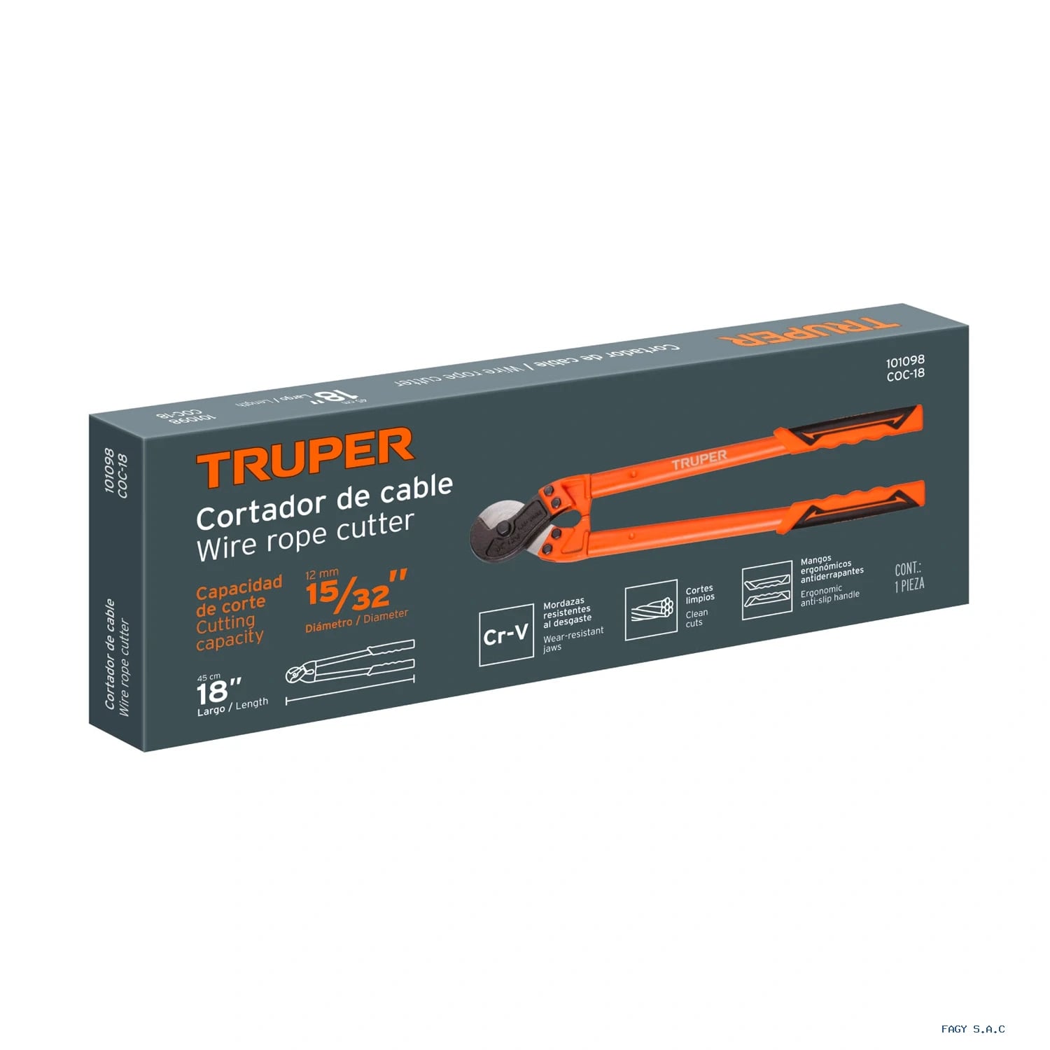 Cortador de 18" de cable y alambre Truper 101098
