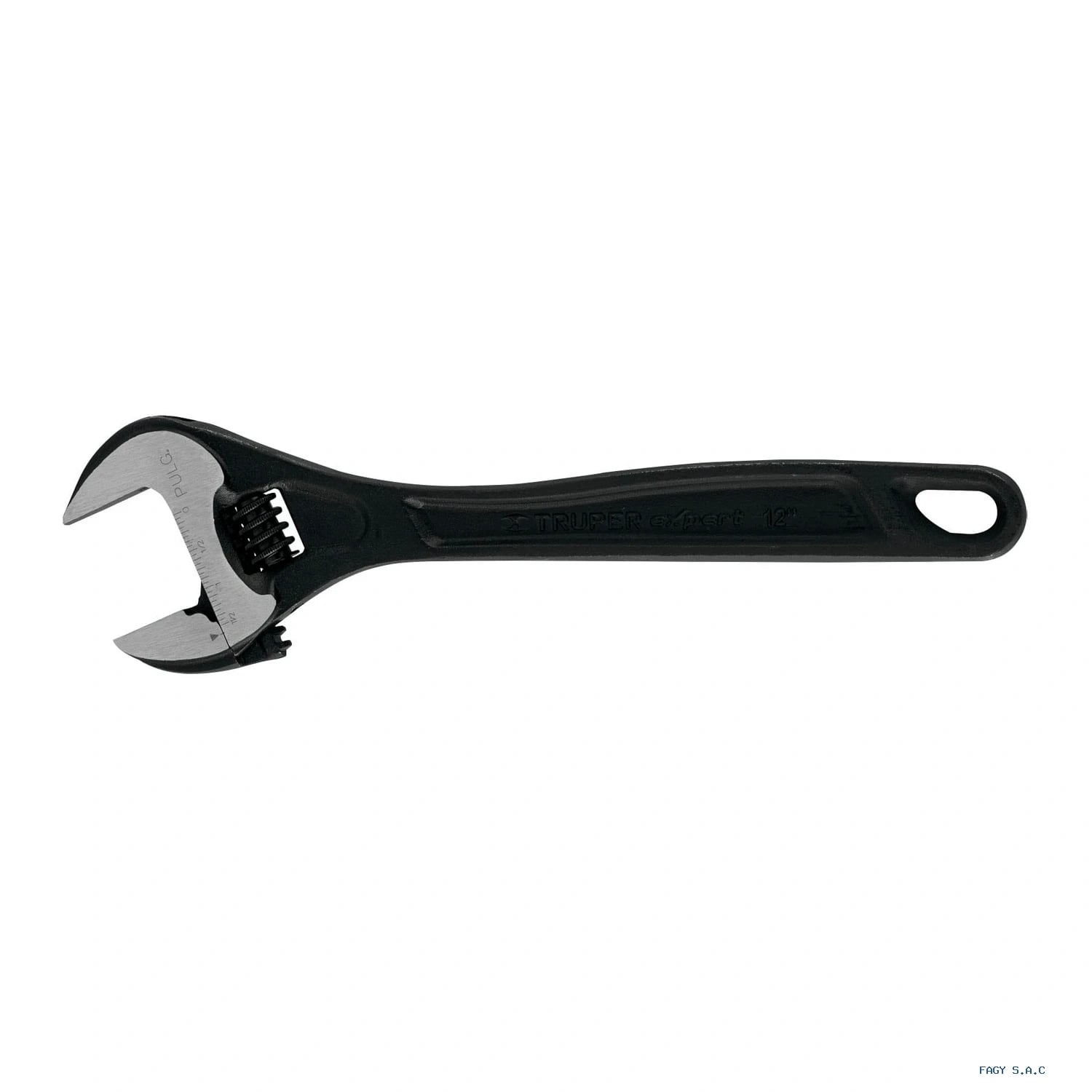 Llave ajustable (perico) 12" profesional pavonada, Expert PET-12 15503