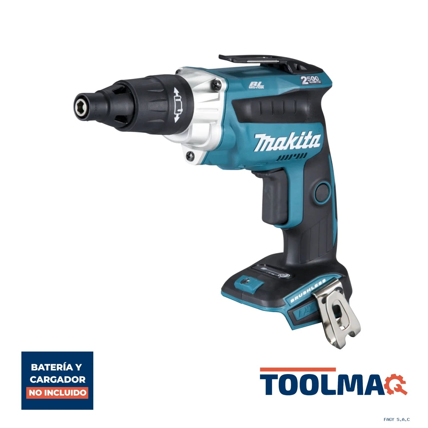 Atornillador para Drywall 1/4" Hex 18V LXT BL Baretool Makita DFS251Z