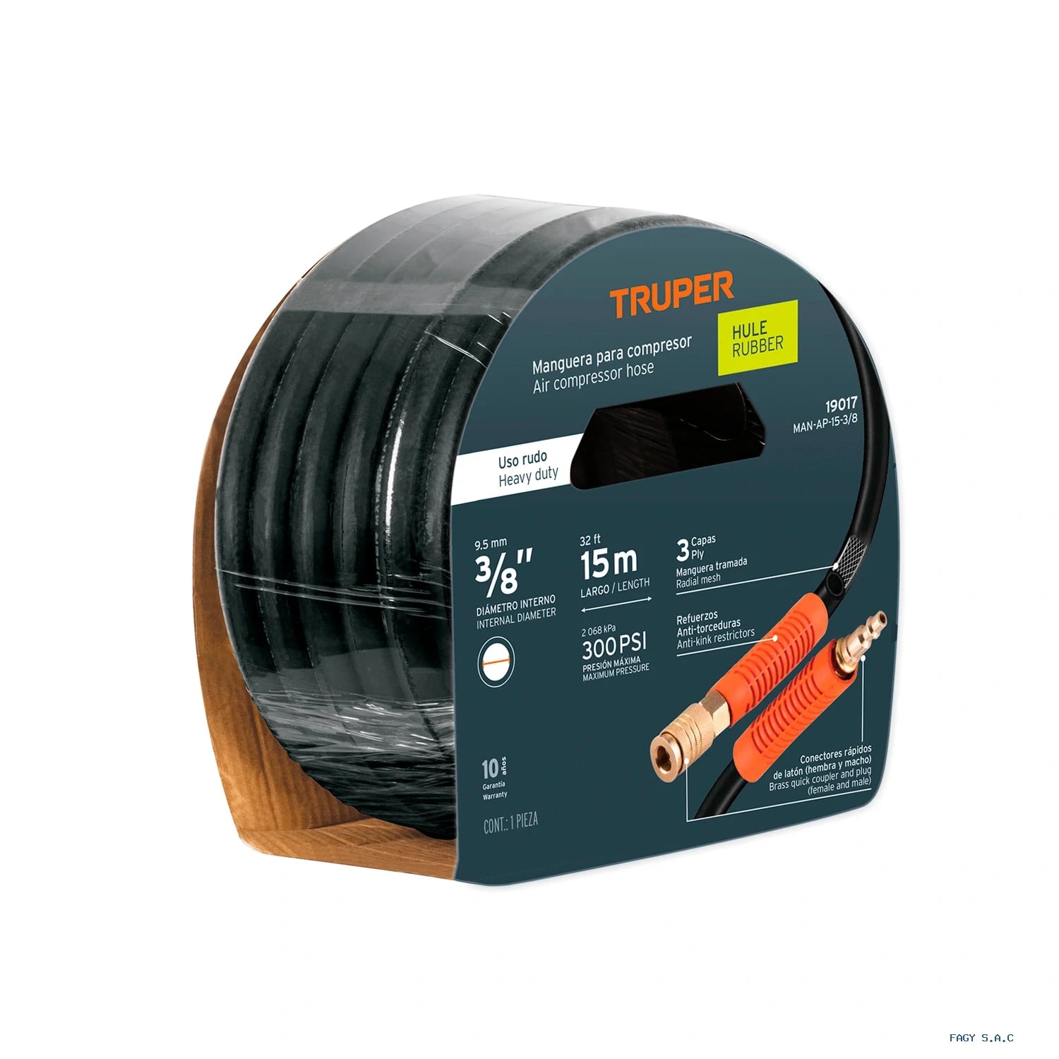 Manguera para compresor de hule Truper 19017