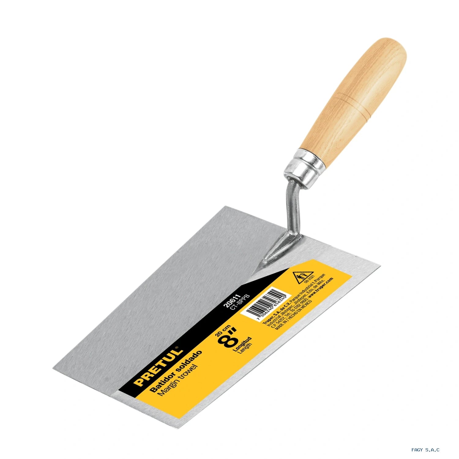 Cuchara para albañil 8" yesera, Pretul 20611