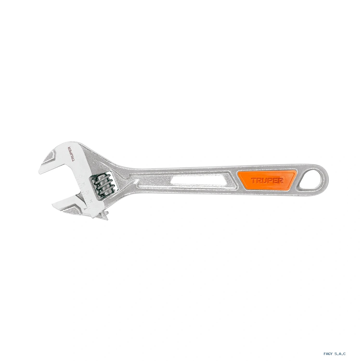 Llave ajustable (perico) 8" cromada, TRUPER PET-8X 15510