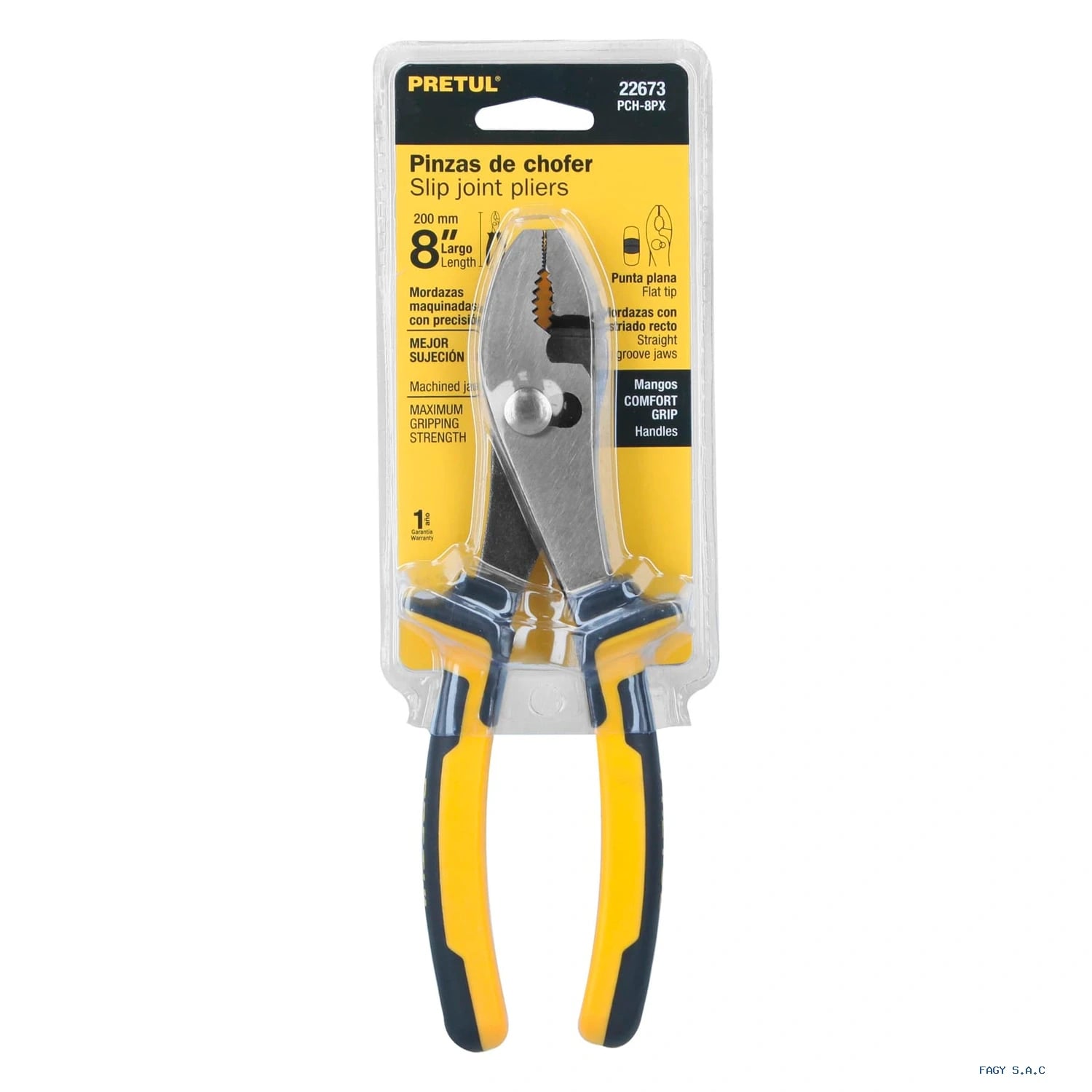 Alicate pinza de chofer 8" mango Comfort Grip, Pretul 22673
