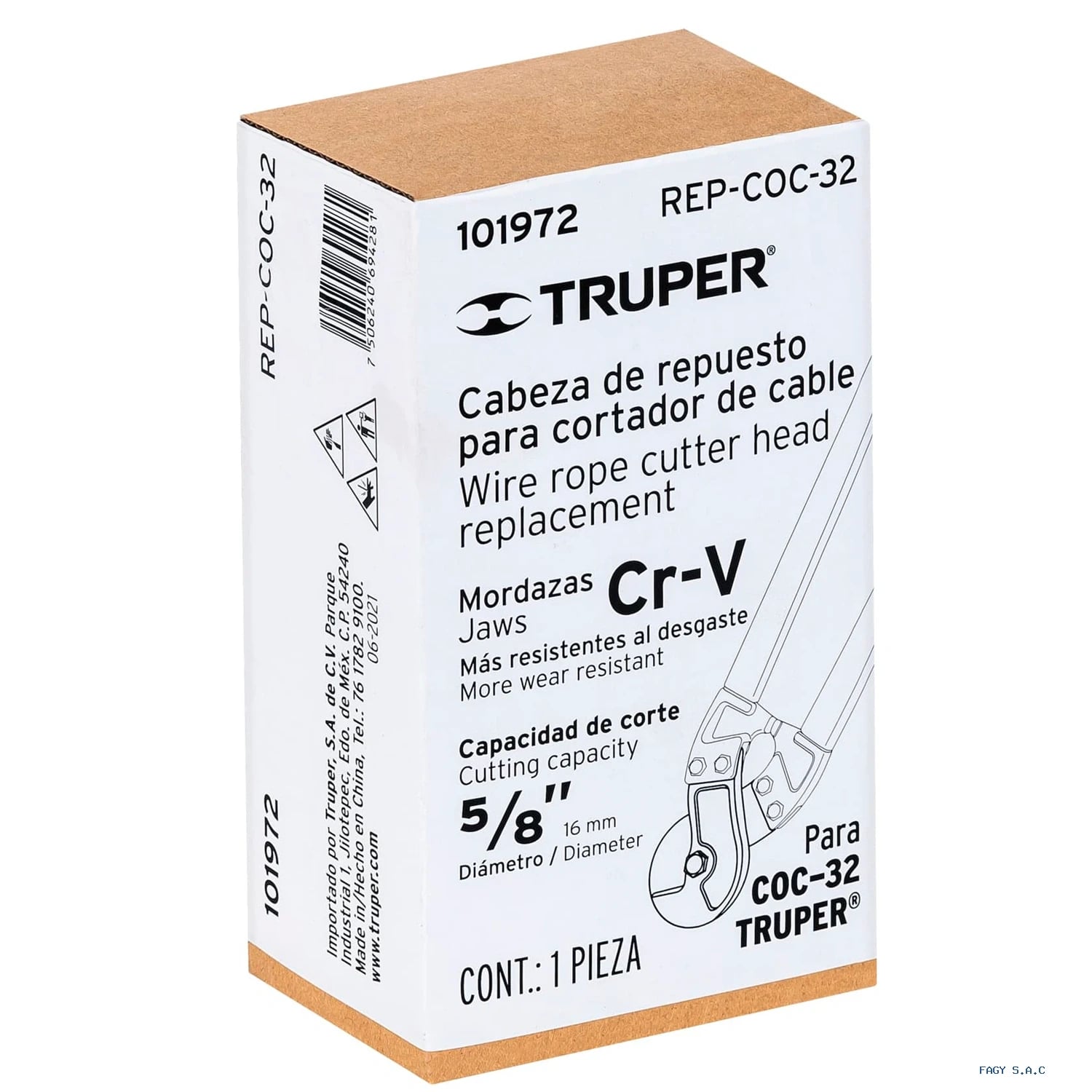 Cabeza de repuesto para cortador de cable COC-32 Truper 101972