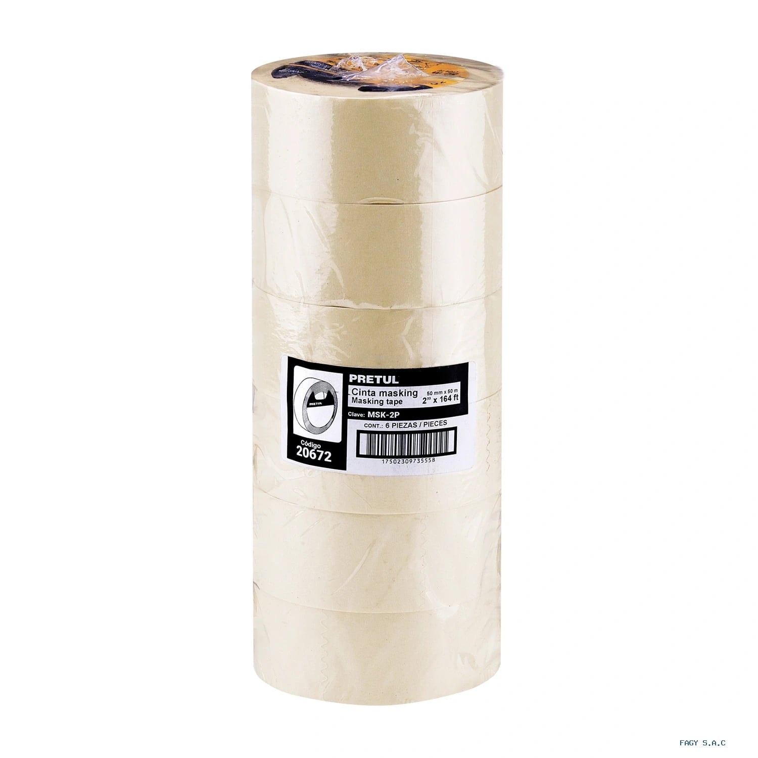 Cinta masking tape de 2″ x 50 m Pretul 20672