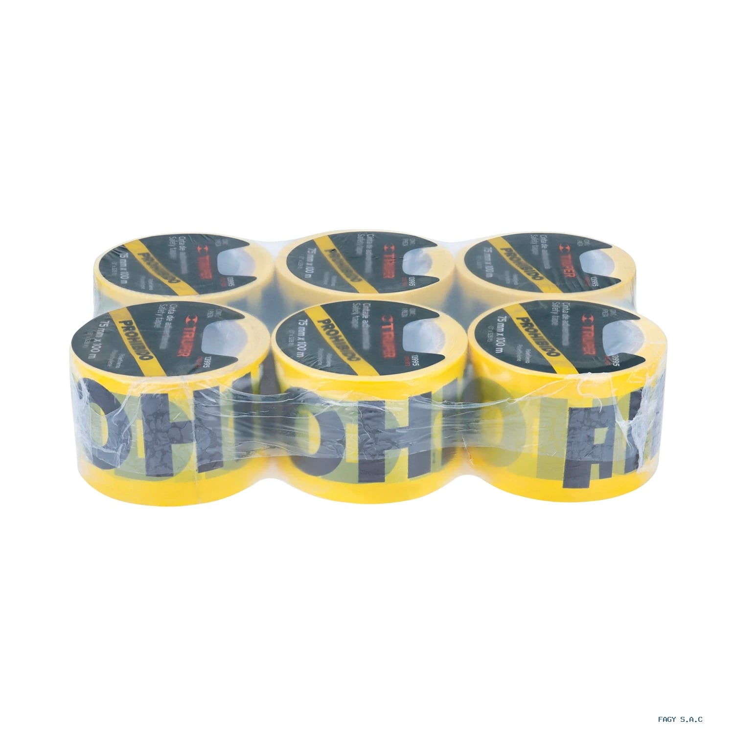 Rollo de 100 m de cinta delimitadora «Prohibido» Truper 13995