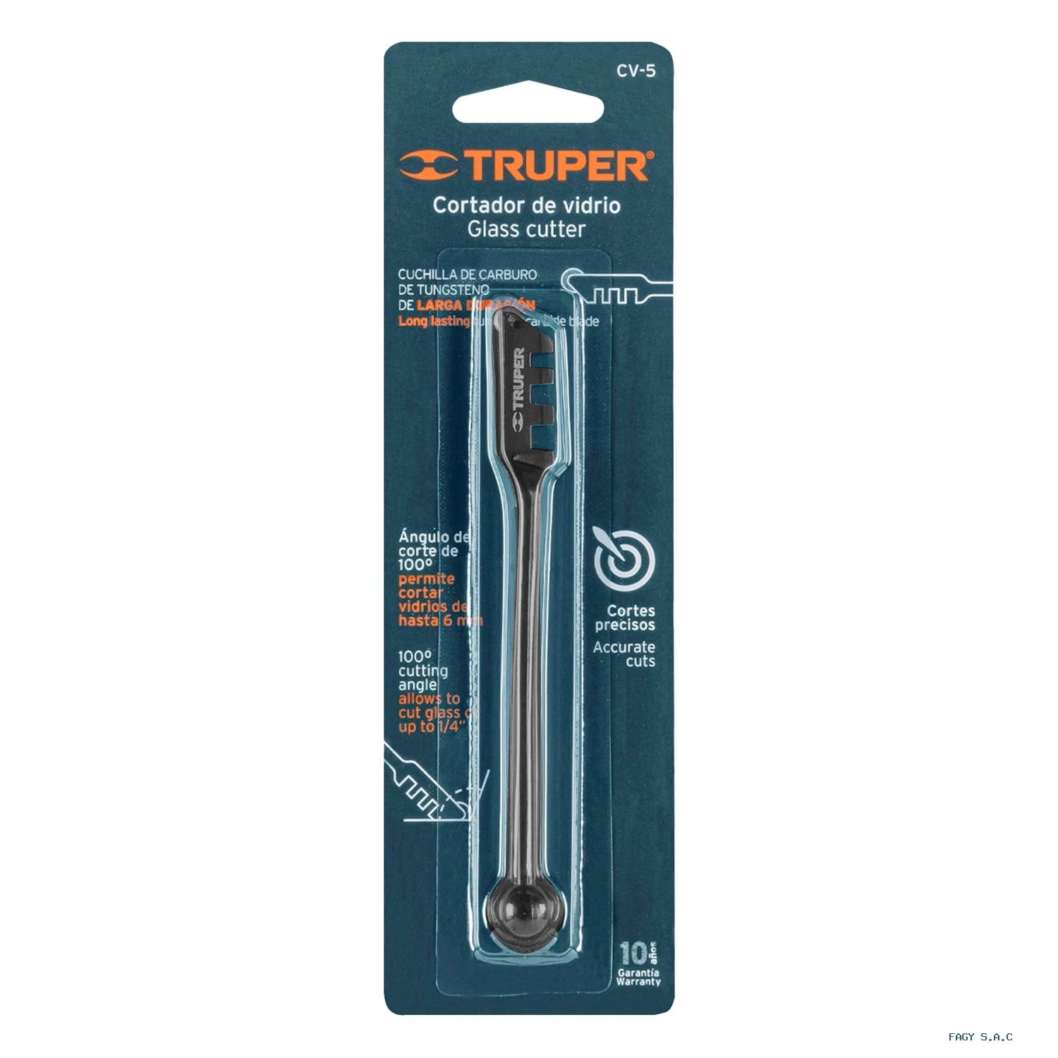 Cortador de vidrio 5″ Truper 12953