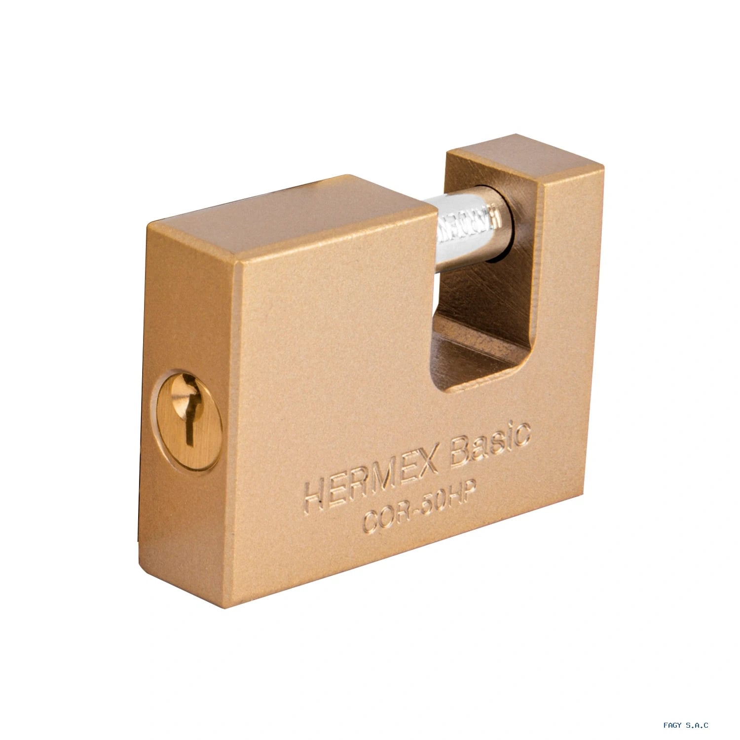 Candado antipalanca 50 mm cuerpo de hierro, HERMEX BASIC 22515