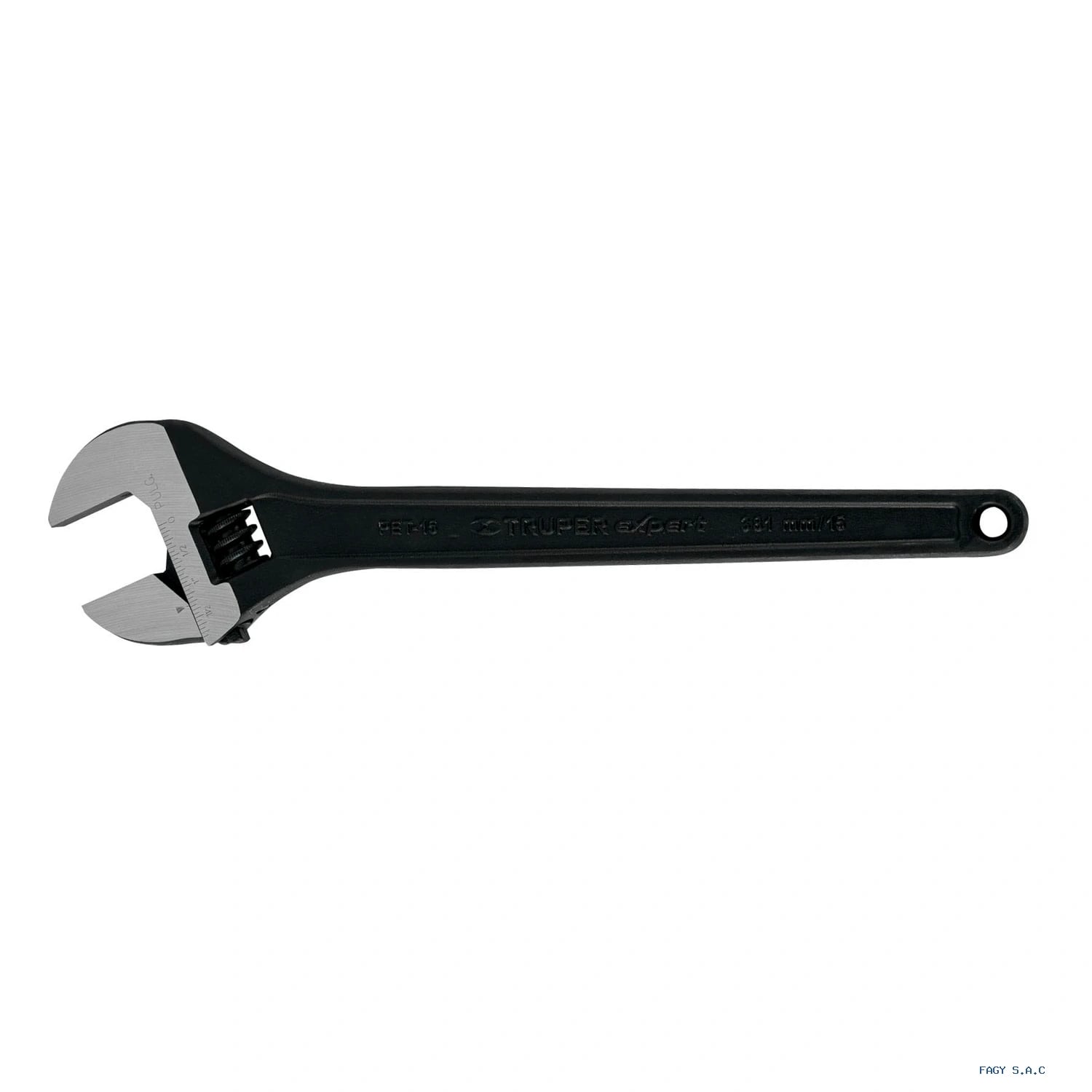 Llave ajustable (perico) 15" profesional pavonada, Expert PET-15 15504