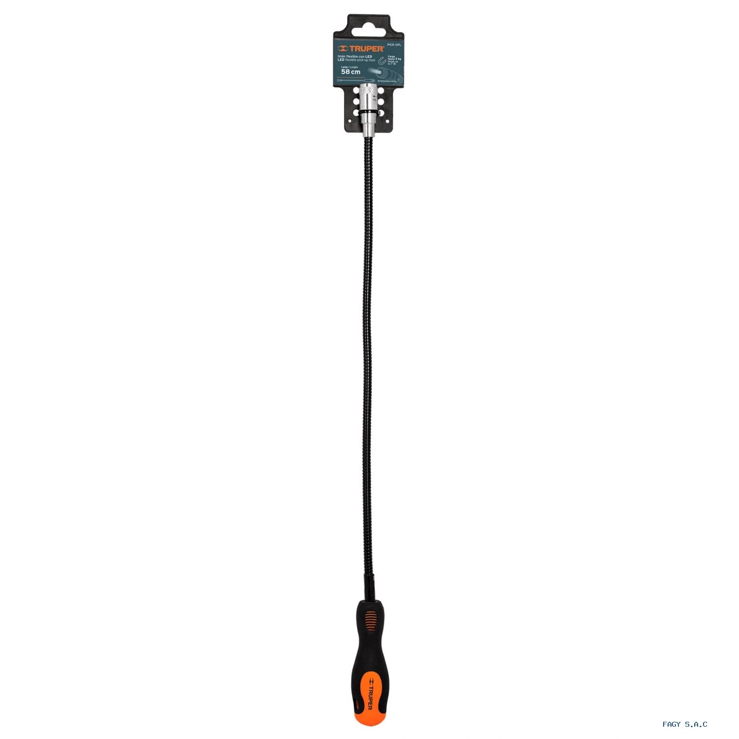 Imán flexible de acero con LED, 3 kg, Truper 15326