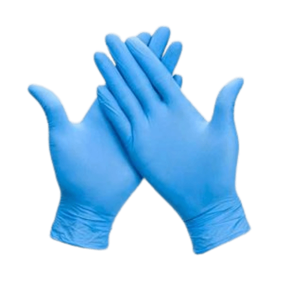 Guante de nitrilo azul libre de polvo de 6.5 g Eliud