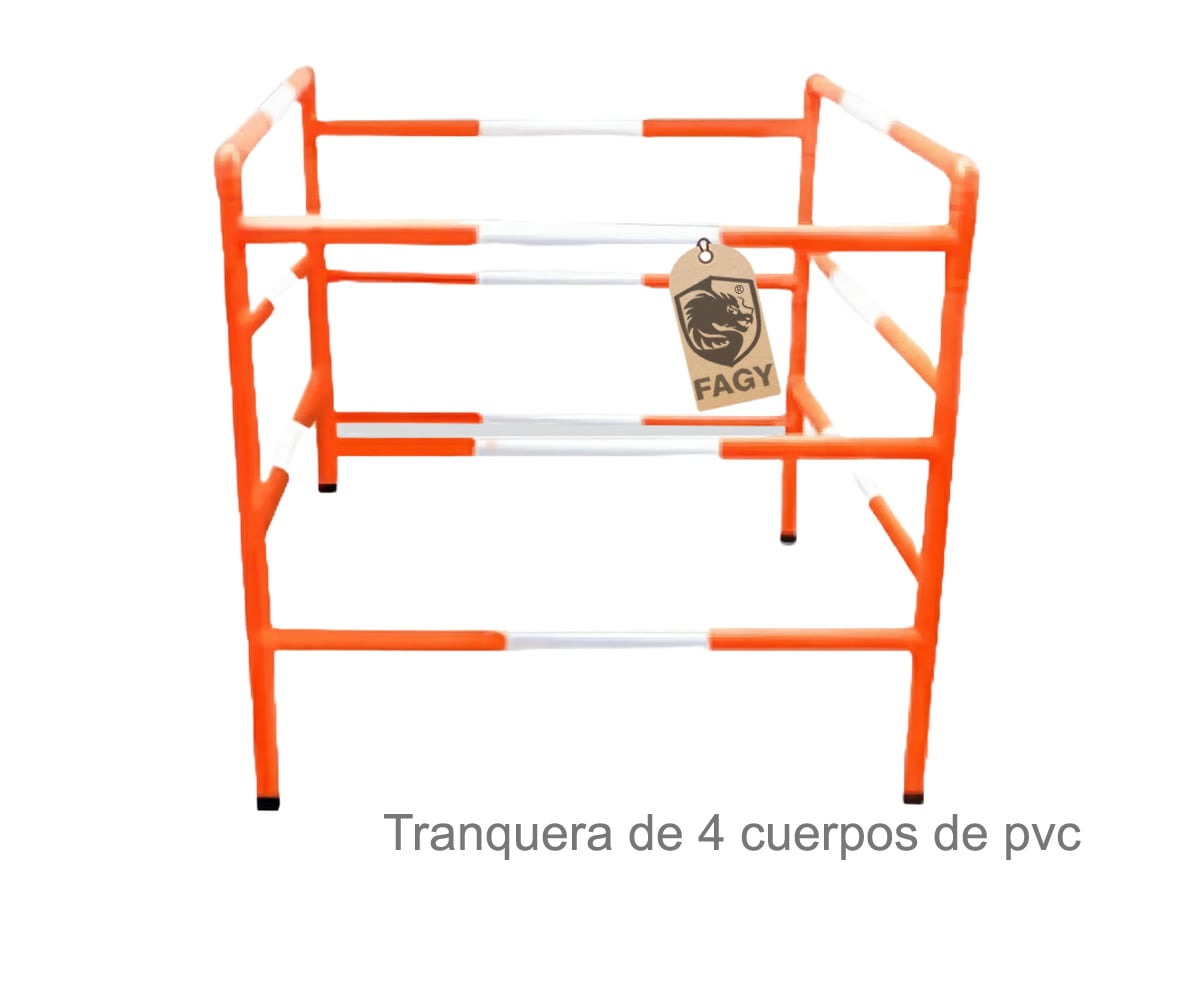 Tranquera de 4 cuerpos de pvc