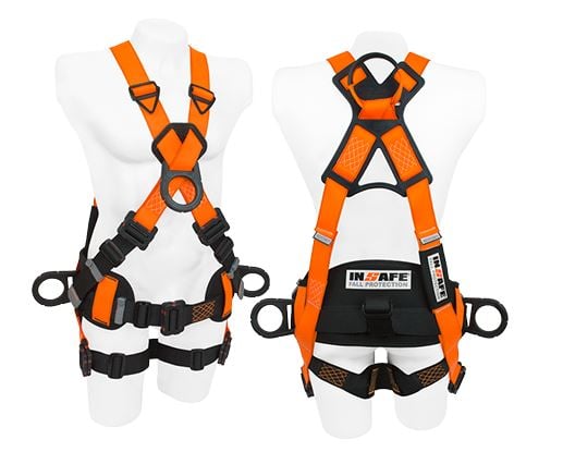 Arnés 4 argollas dieléctrico y soporte lumbar Insafe 8009-1