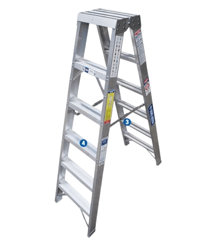 Escalera tijera doble acceso aluminio Bronco American