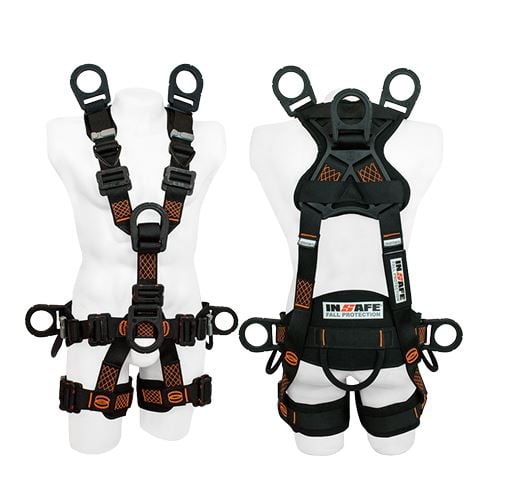 Arnés 7 Argollas para rescate dieléctrico con soporte lumbar insafe 8007-1D