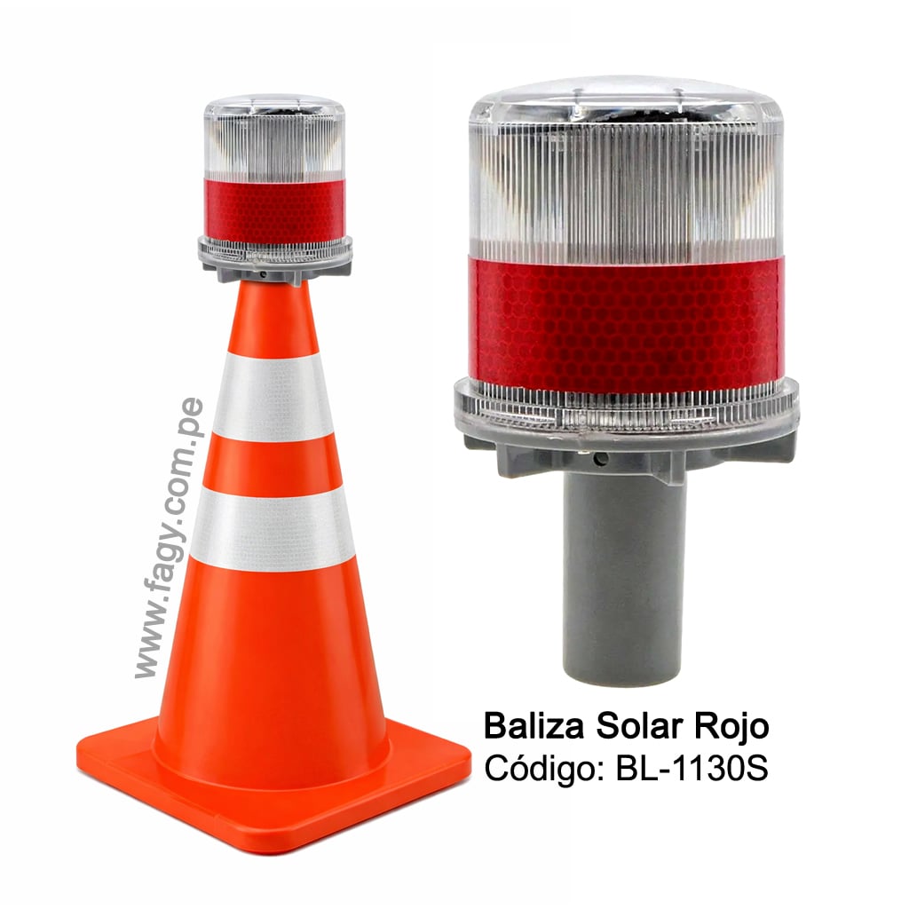 Baliza Solar Rojo BL-1130S