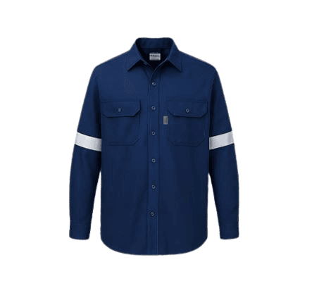 Camisa ignifuga de 14 calcm2 con cinta reflectiva