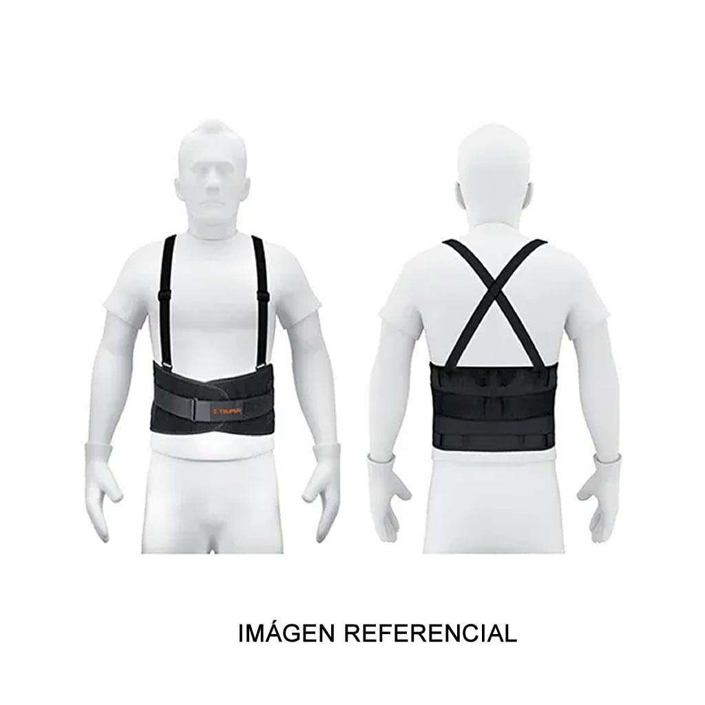 Faja lumbar con tercer cinturón talla G Truper 14217