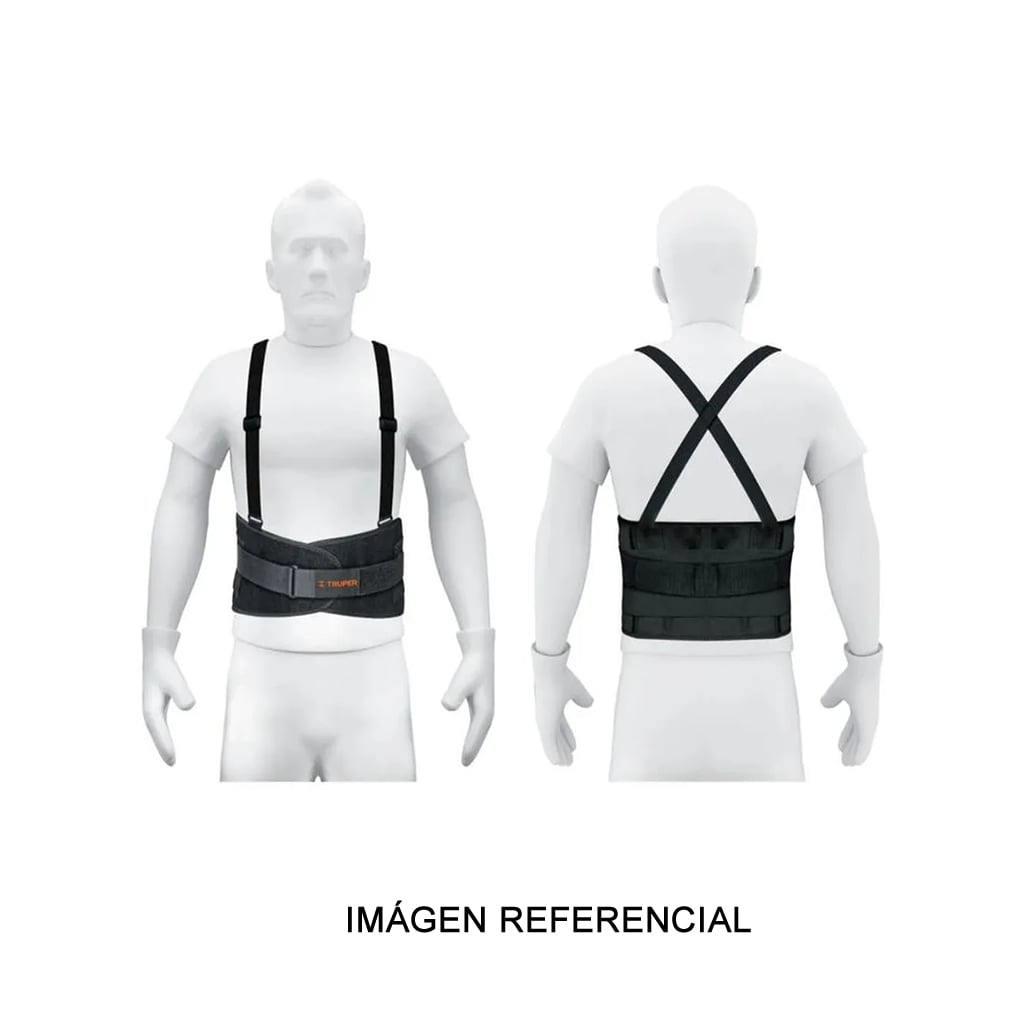 Faja lumbar con tercer cinturón talla M Truper 14216