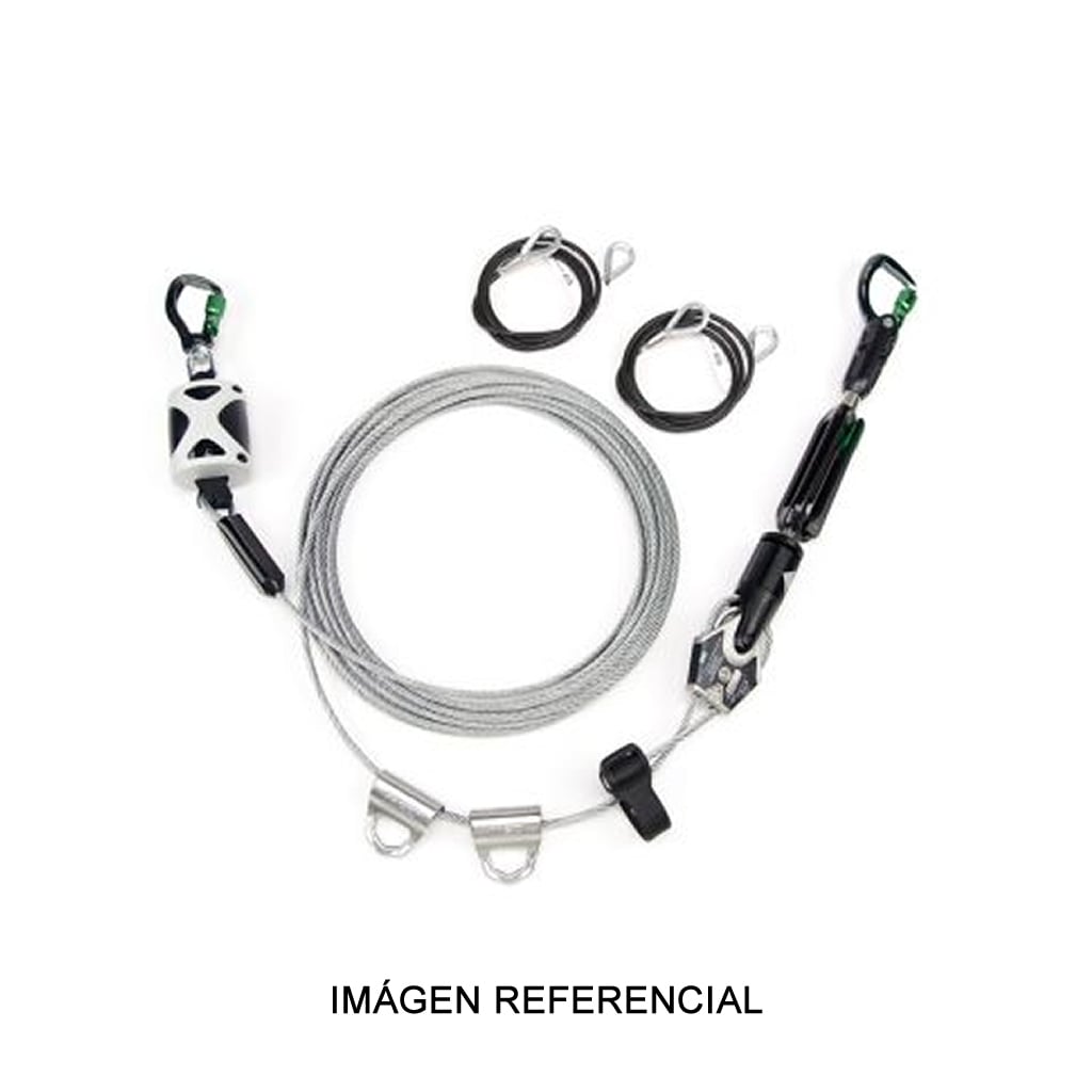 Línea de vida horizontal temporal de cable de MSA 10219290