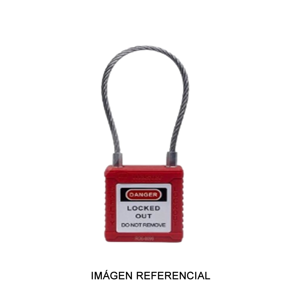 Candado de seguridad compacto con cable loto master PDLC-150RD001