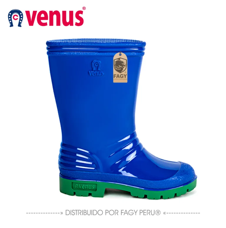 Bota infantil venus sin sticker azul verde